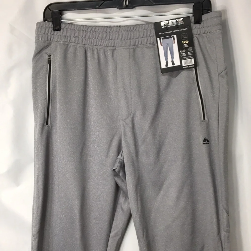 RBX Men’s Gray Poly French Terry Jogger Size XL NEW with Tags